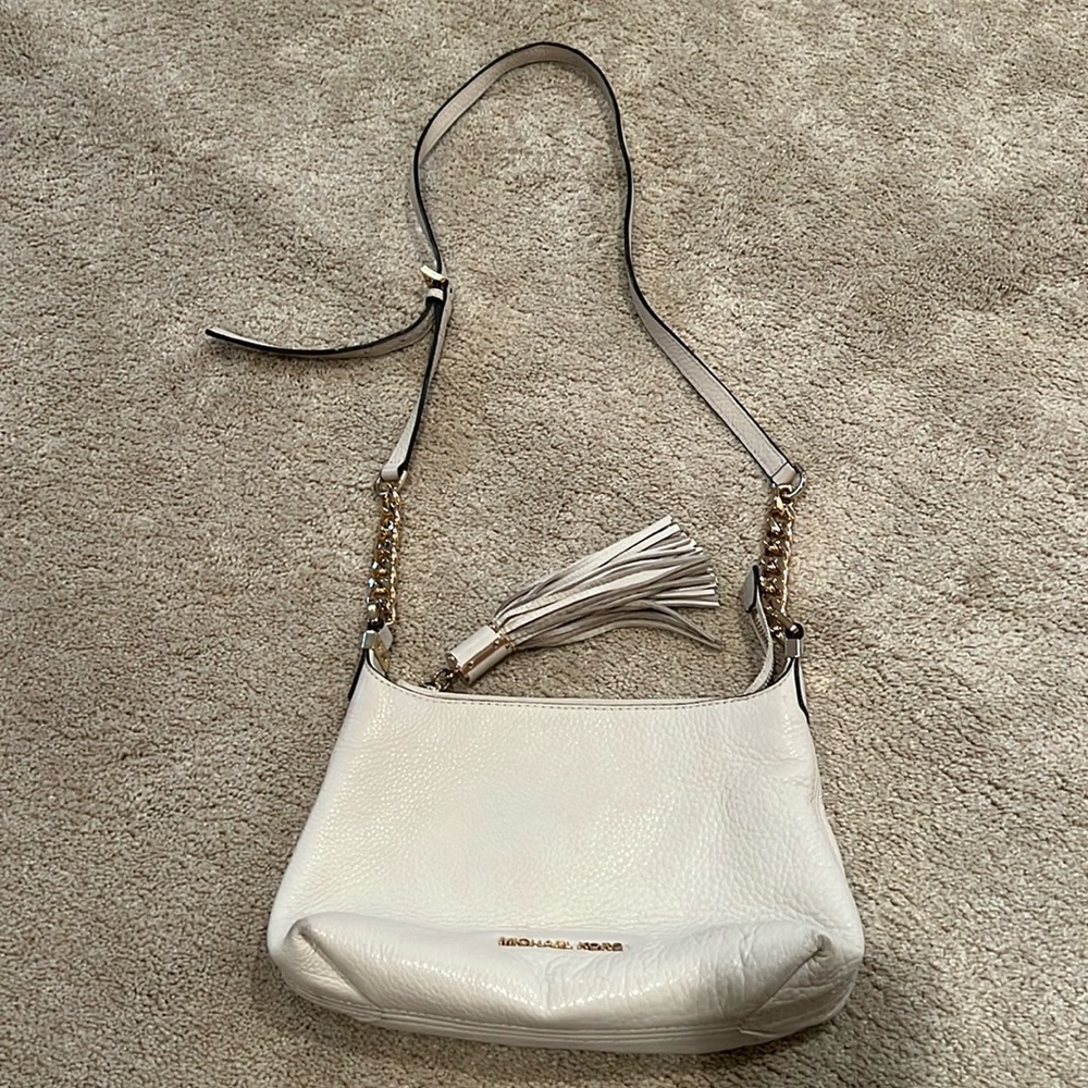 MICHAEL KORS Chain Leather Shoulder Bag with Tassle